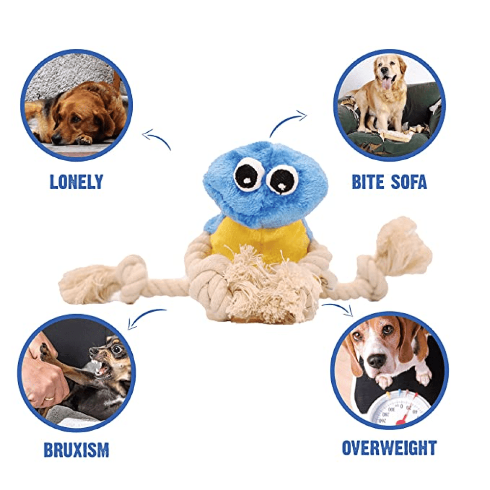 Goofy Tails Cute Furry Bird Squeaky Plush Toy for Dogs