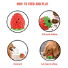 Goofy Tails Dumbbell Treat Dispensing Interactive Toys and Strawberry shaped Natural Rubber Chew Toy for Dogs Combo Dogs-Toys Goofy Tails