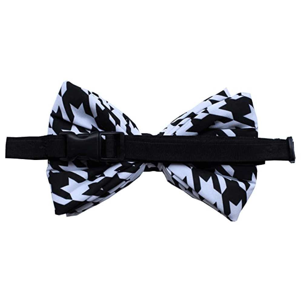 Lana Paws Black & White Houndstooth Adjustable Bowtie for Dogs