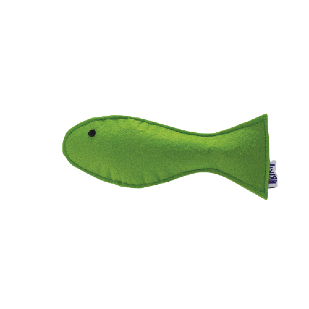 Hriku Harimatsya Green Fish Catnip Toy for Cats (Buy 1 Get 1 Free)