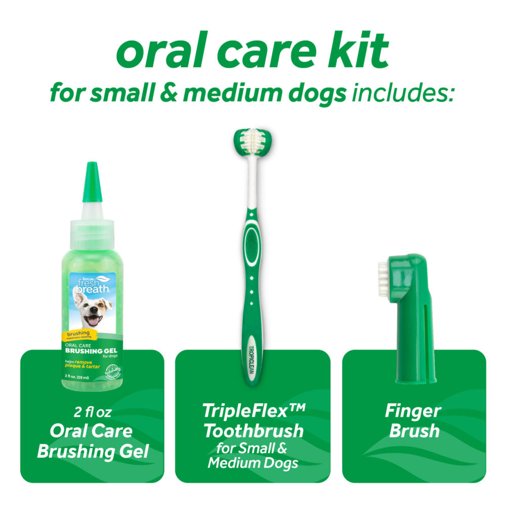 Tropiclean Fresh Breath Oral Care Traditional Kit For Dogs