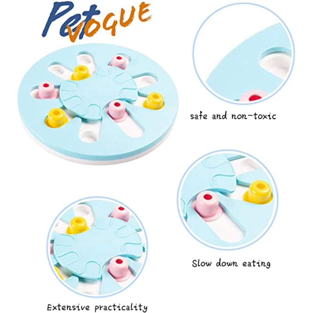 Pet Vogue Slow Feeder Circle Shaped Toy for Dogs and Cats (Blue)