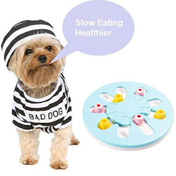 Pet Vogue Slow Feeder Circle Shaped Toy for Dogs and Cats (Blue)