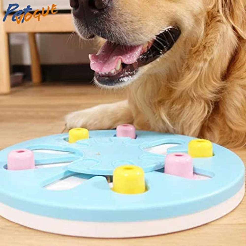Pet Vogue Slow Feeder Circle Shaped Toy for Dogs and Cats (Blue)