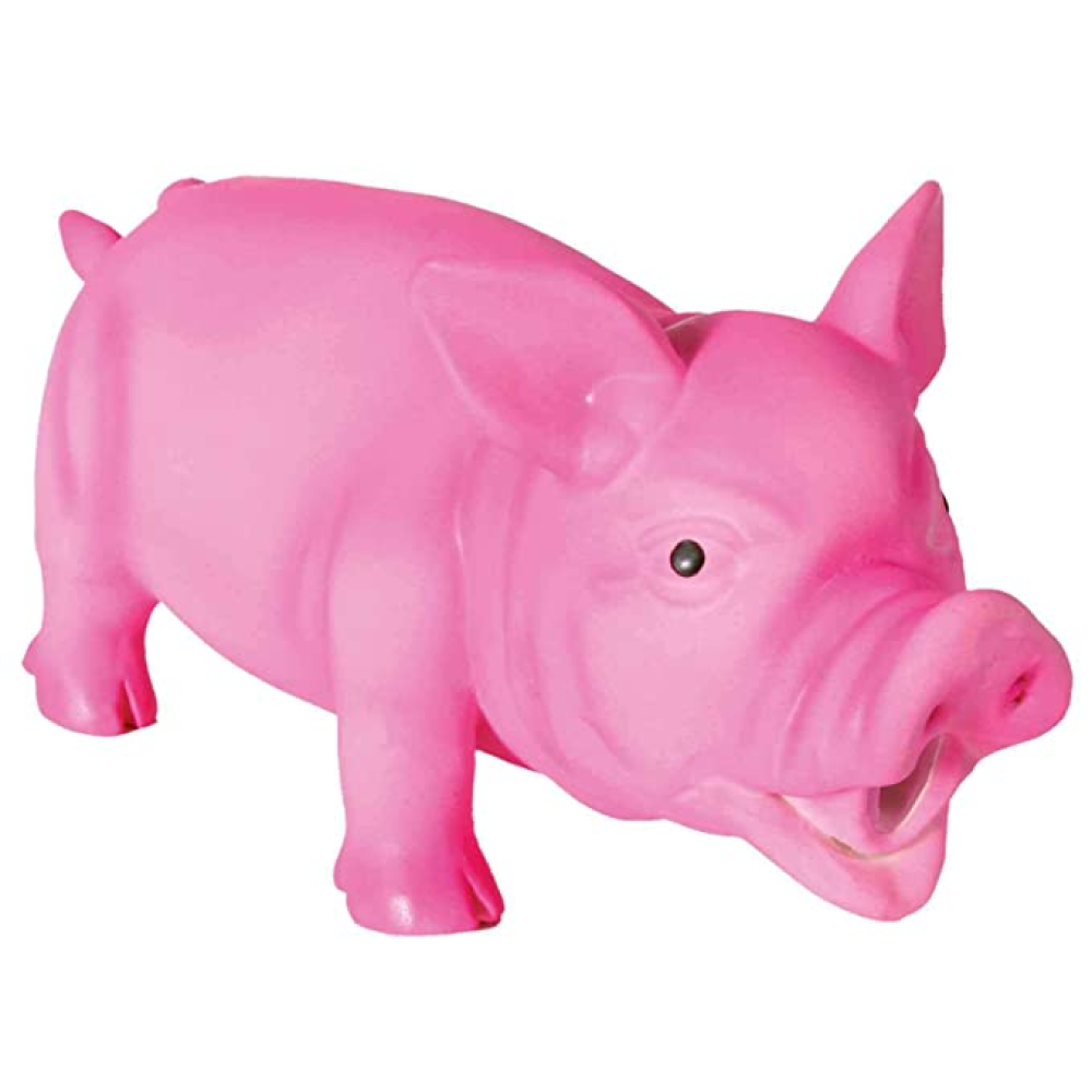 Trixie Pig Animal Sound Latex/Polyester Fleece Toy for Dogs