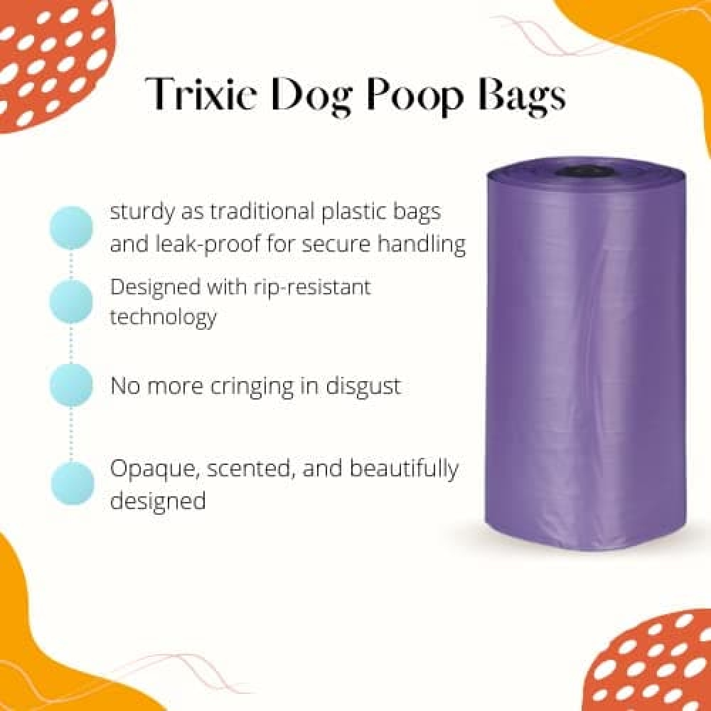 Trixie Lavender Scented Poop Bags for Dogs (Purple)