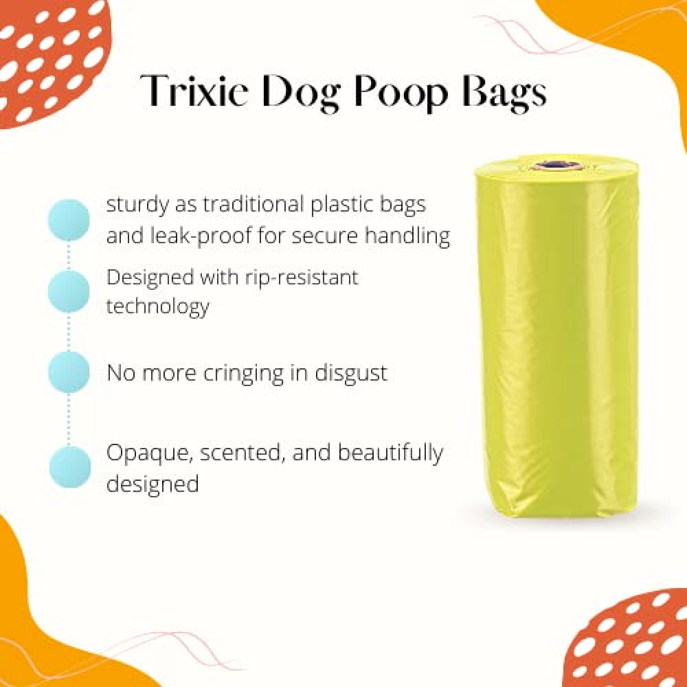 Trixie Poop Bags Lemon Scented for Dogs (Yellow)