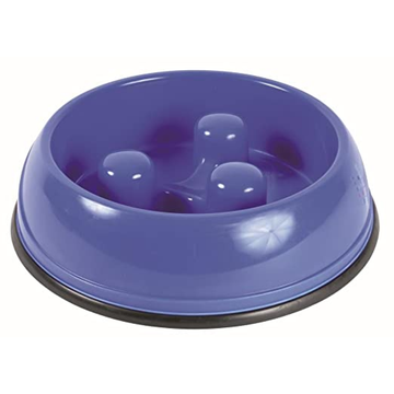 Trixie Slow Feed Plastic Bowl for Dogs (Blue)