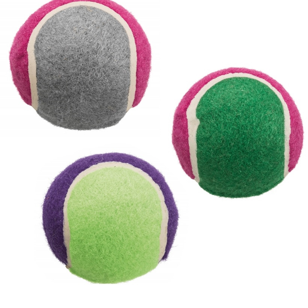 Trixie Tennis Ball Toy for Dogs and Cats (Green/Purple)