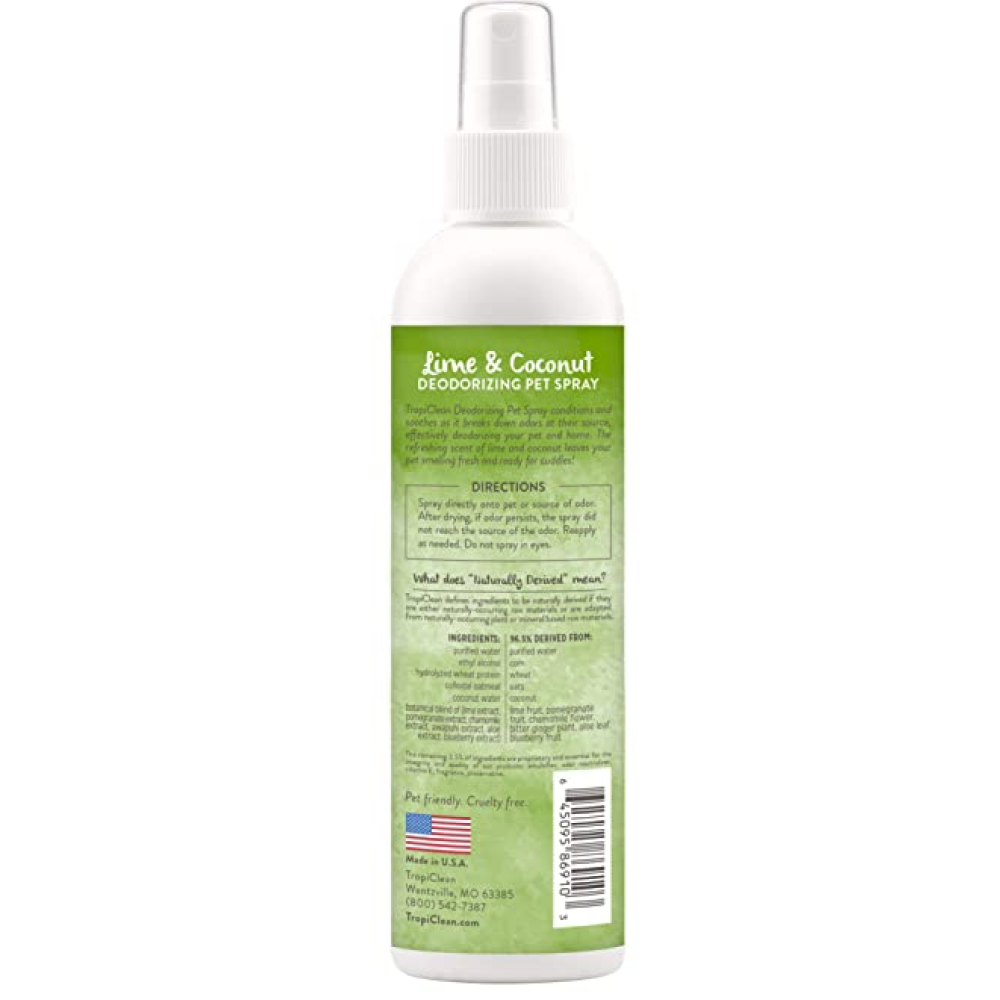 Tropiclean Lime & Coconut Deodorizing Pet Spray for Dogs and Cats