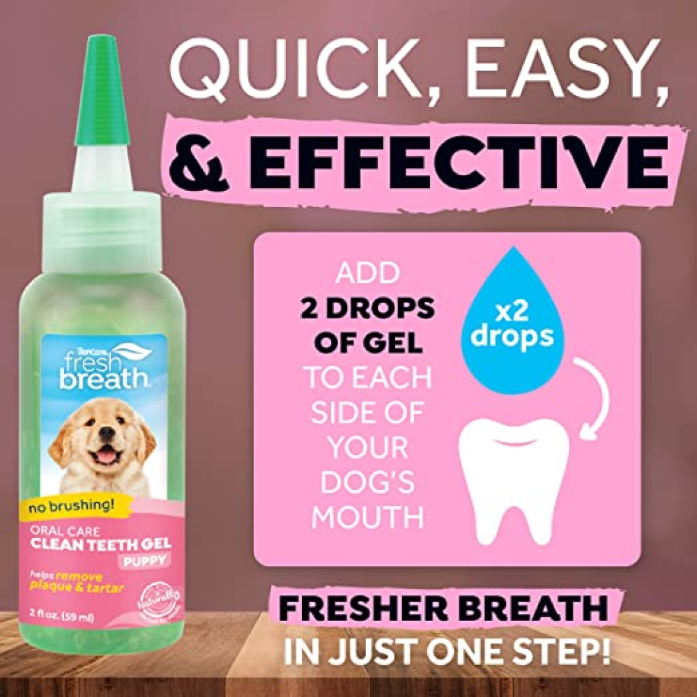 Tropiclean Fresh Breath Puppy Clean Teeth Gel for Dogs