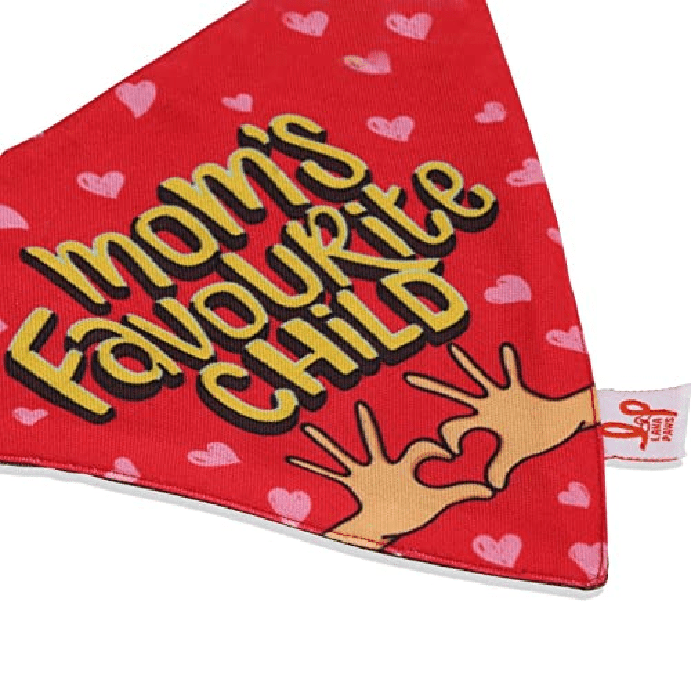 Lana Paws Moms Favourite Child Adjustable Bandana/Scarf for Dogs (Red)