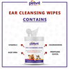 Petvit Ear Cleansing Wipes and Paw & Nose Wipes for Dogs and Cats Combo