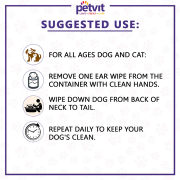 Petvit Sanitizing & Grooming Wipes for Dogs and Cats