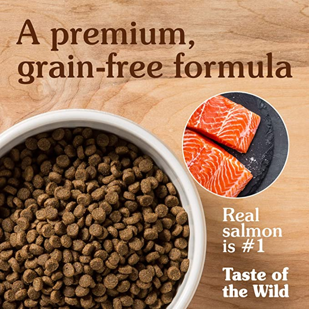 Taste of the Wild Pacific Stream Smoked Salmon Puppy Dog Dry Food | Grain Free Formula (Limited Shelf Life) Dogs- Dry Food Taste of the Wild