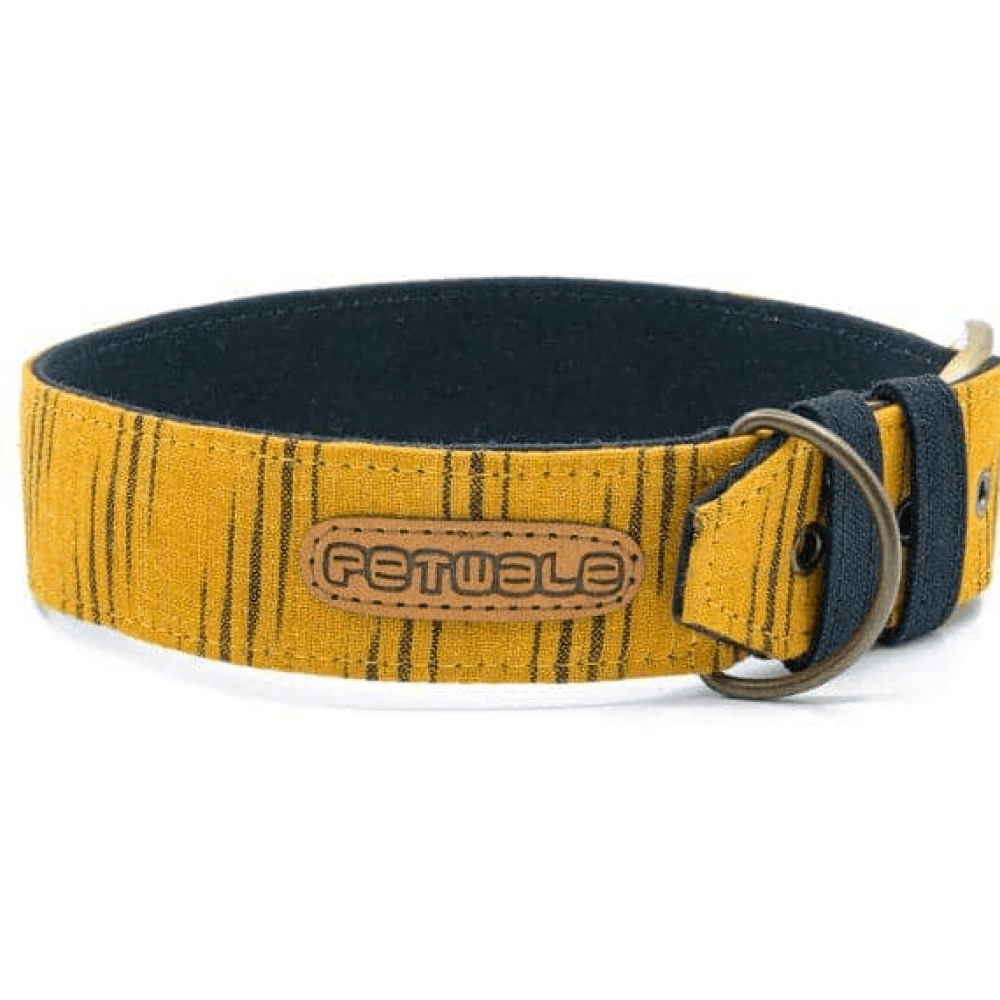 PetWale Fabric Belt Collar for Dogs (Tiger Print)