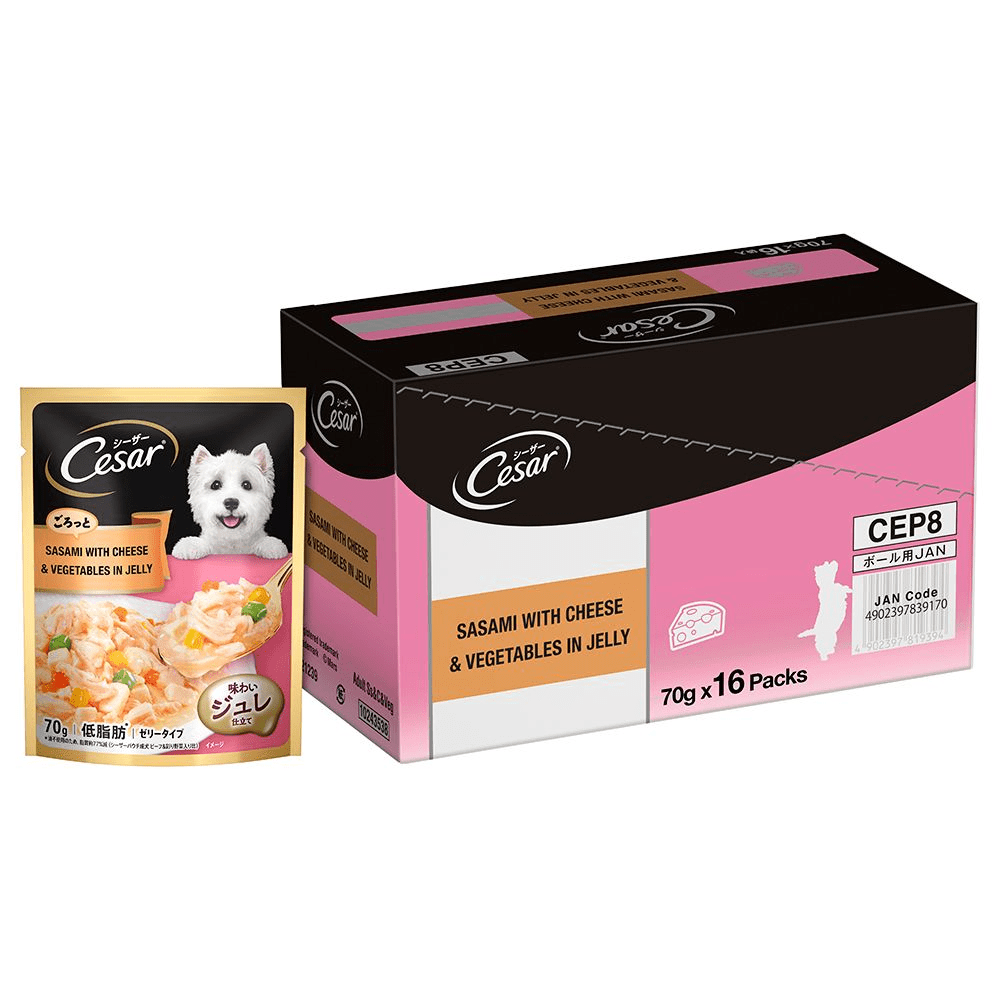 Cesar Sasami with Cheese & Vegetables in Jelly Adult Dog Wet Food