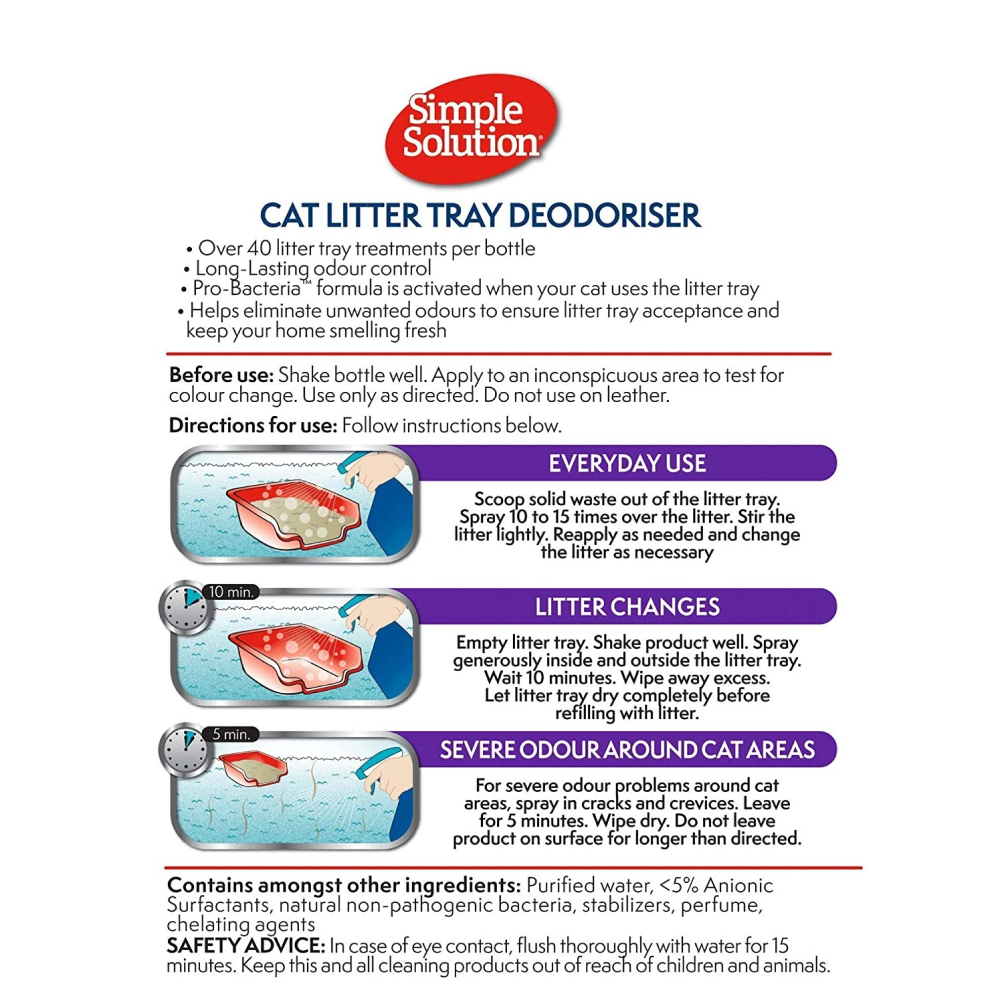 Simple Solution Litter Tray Deodoriser for Cats