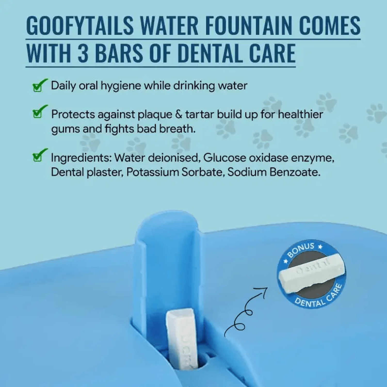 Goofy Tails Cordless Water Fountain for Cats