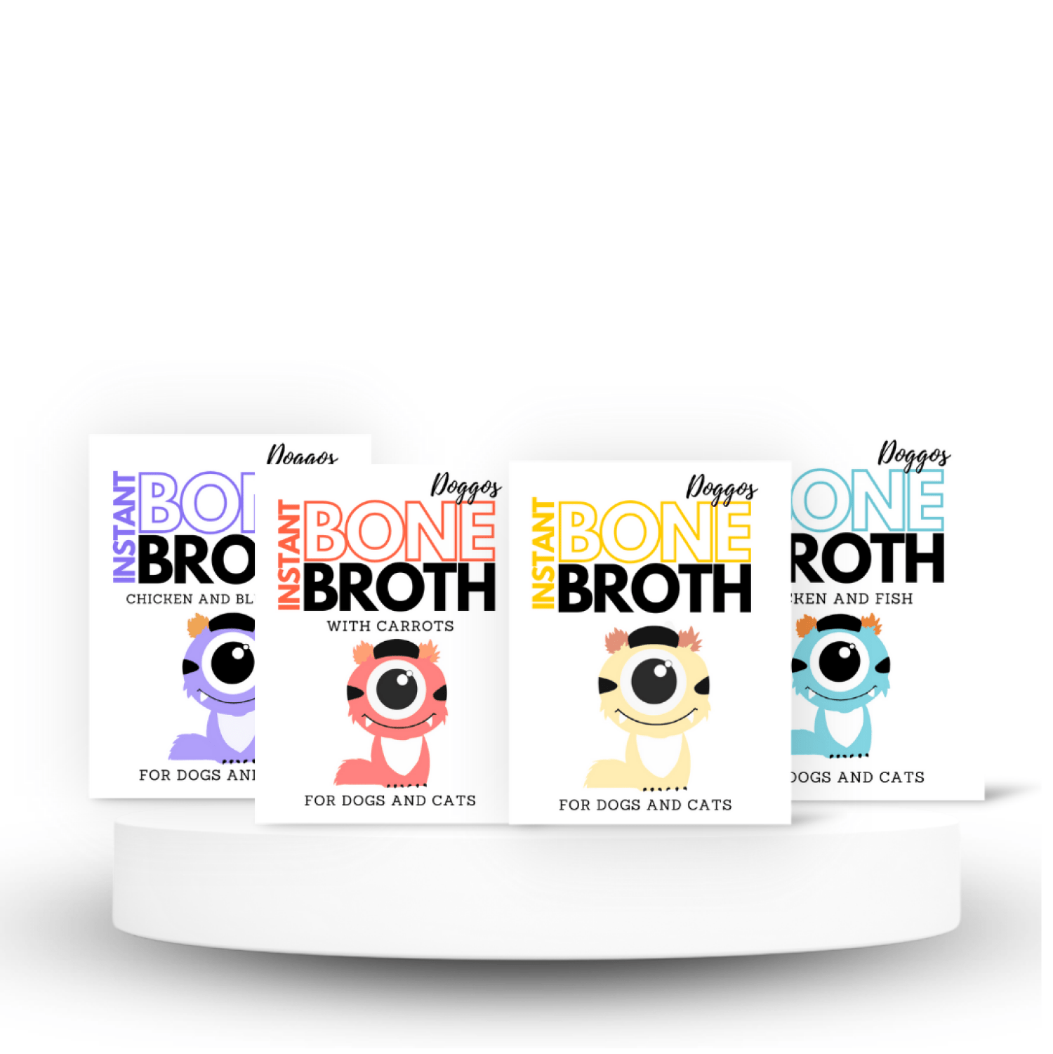 Doggos Bone Broth Every where for Dogs and Cats (4 Flavours) (Limited Shelf Life) Dogs-Wet Food Doggos Set of 4
