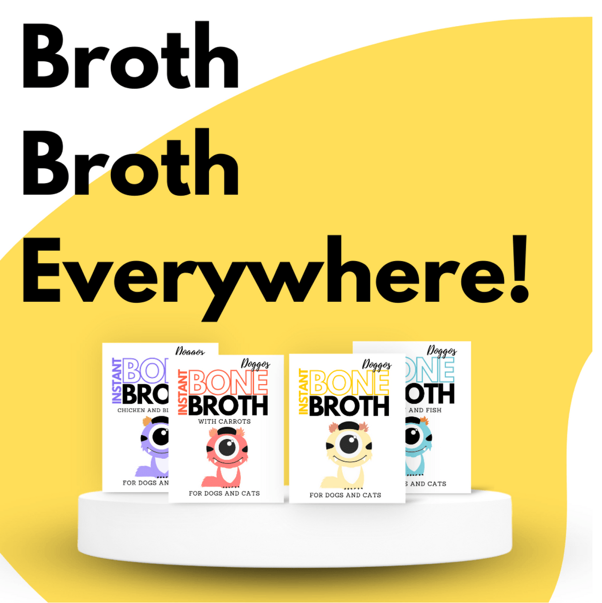 Doggos Bone Broth Every where for Dogs and Cats (4 Flavours) Dogs-Wet Food Doggos