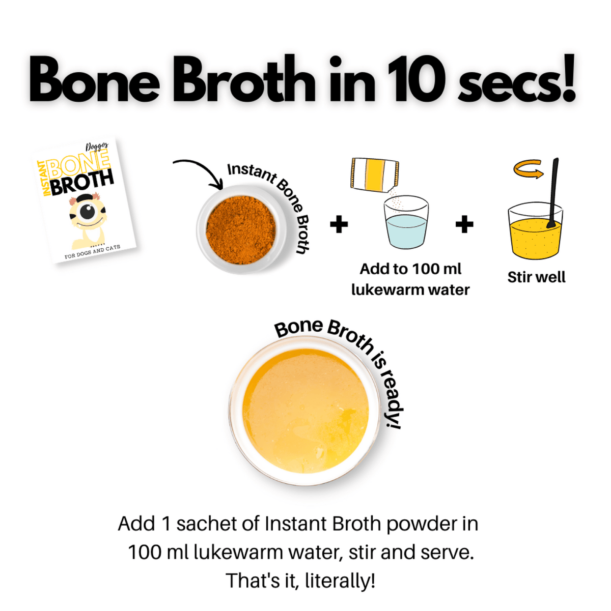 Doggos Bone Broth Every where for Dogs and Cats (4 Flavours) Dogs-Wet Food Doggos