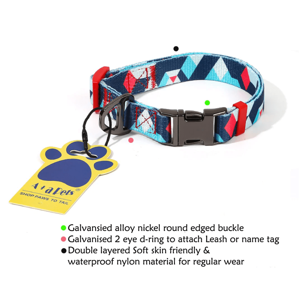 A Plus A Soft Skin Friendly Geometric Design Collar for Dogs and Cats