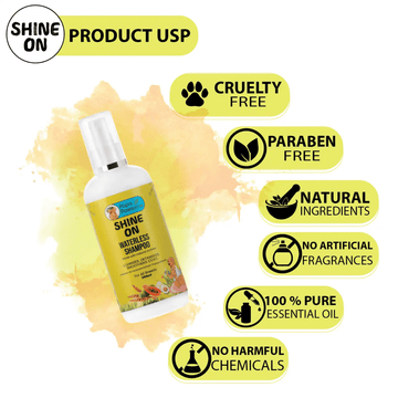 Papa Pawsome Shine On Waterless Shampoo for Dogs