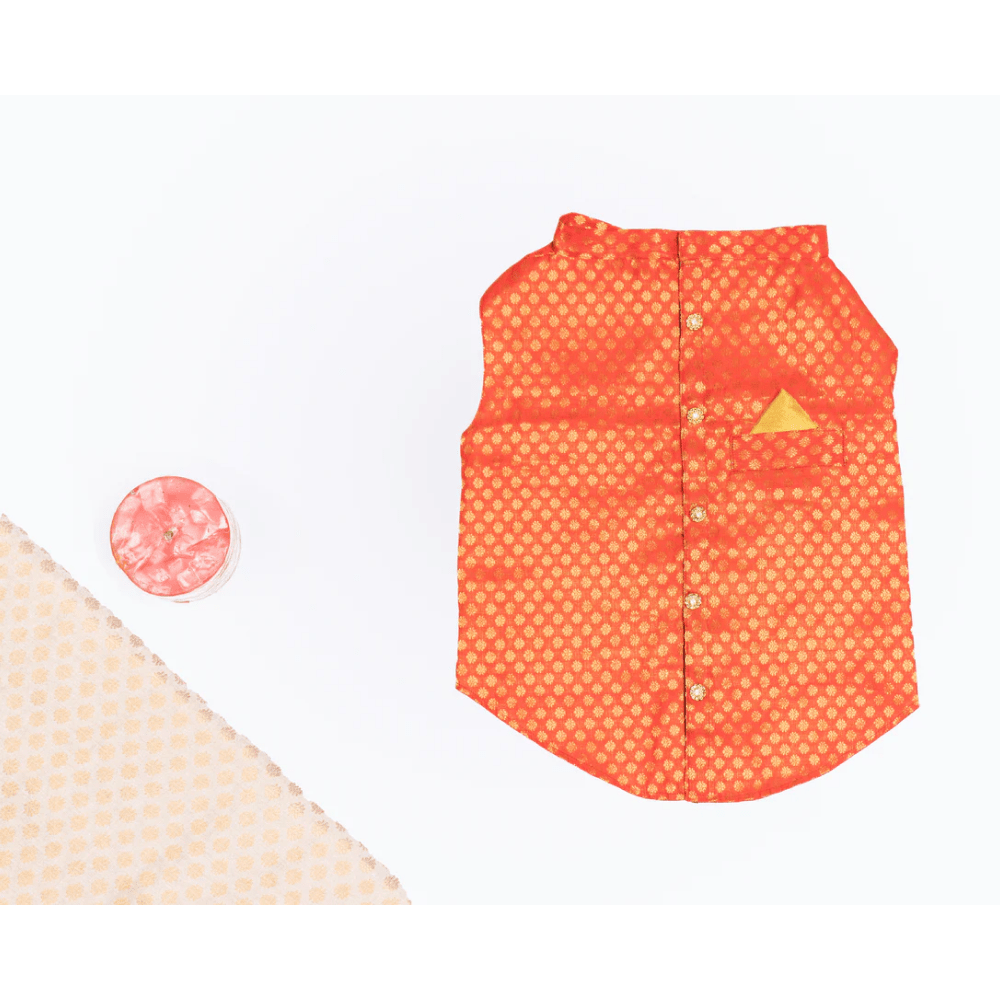 Pawgypets Sherwani for Dogs and Cats (Red) Both-Clothing & Accessories Pawgypets Dropship