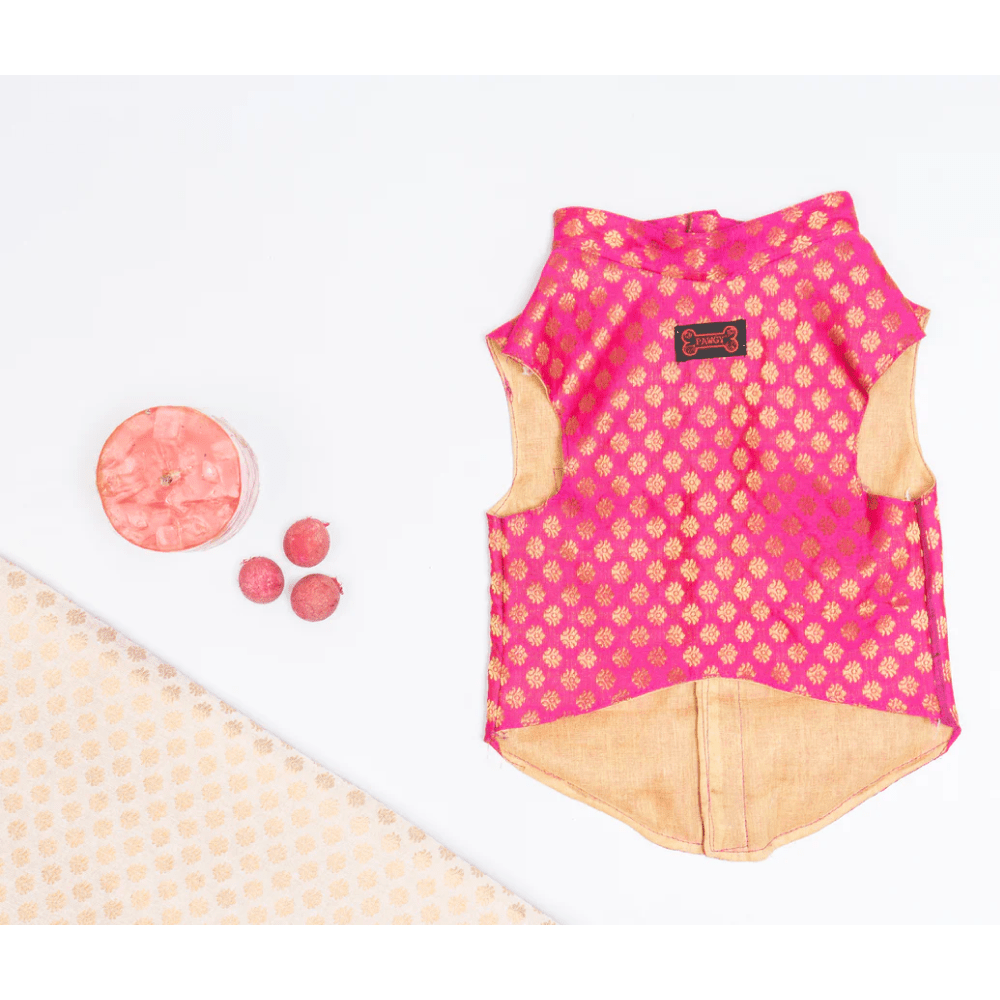 Pawgypets Sherwani for Dogs and Cats (Pink) Both-Clothing & Accessories Pawgypets Dropship