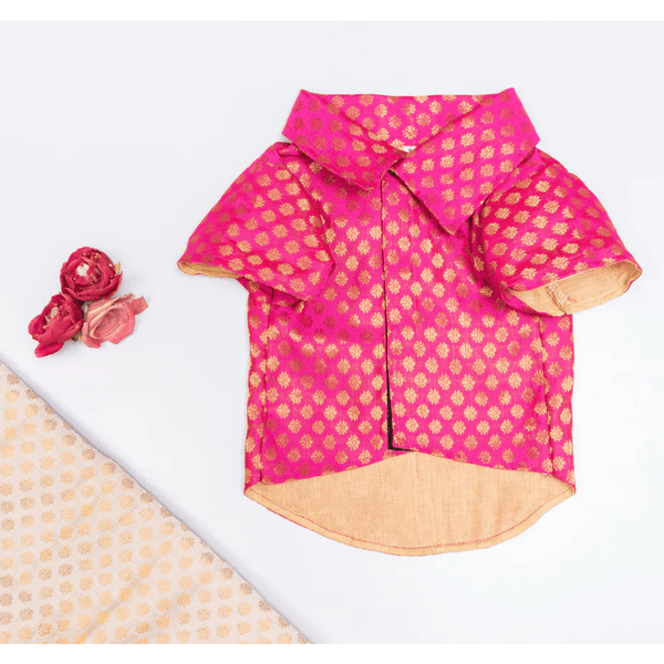 Pawgypets Occasion Wear Shirt for Dogs and Cats (Pink)