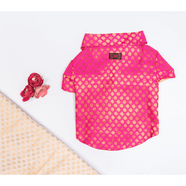 Pawgypets Occasion Wear Shirt for Dogs and Cats (Pink)