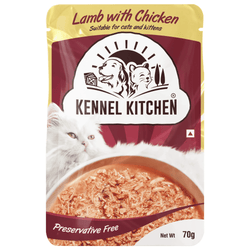 Kennel Kitchen Lamb with chicken shreds in gravy for Cats