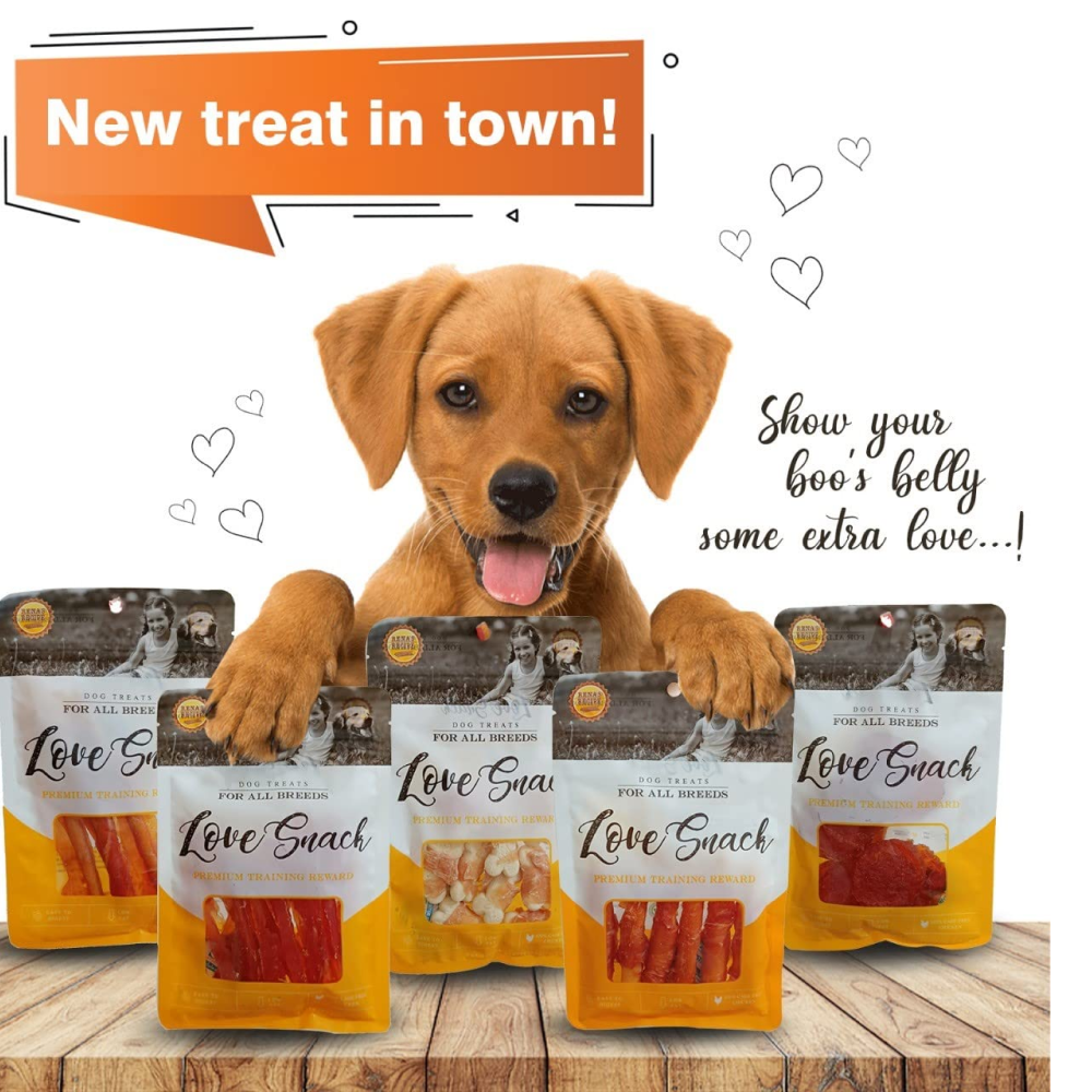 Rena Love Snack Chicken Wrap Cheese Sticks Dog Treats