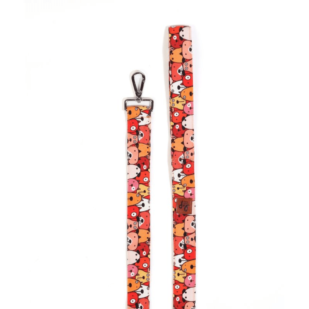 Lana Paws Googly Eyes Red Fabric Leash for Dogs