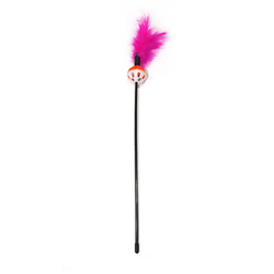 Emily Pets interactive Feather Stick Toy for Cats (Pink)