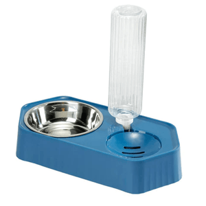 Emily Pets Automatic Water Dispenser Double Bowls for Dogs and Cats (Blue)