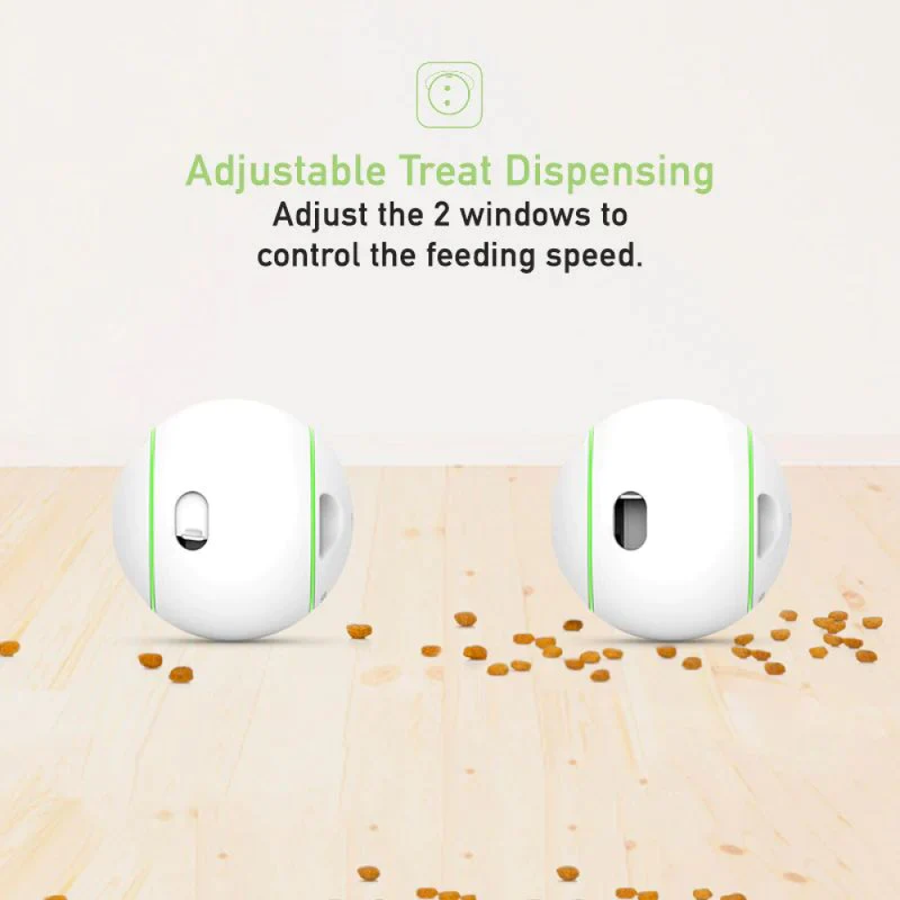 Pet Geek Foodie Orb Rolling Ball Treat Toy for Dogs | For Medium Chewers (White) Dogs-Toys Petgeek