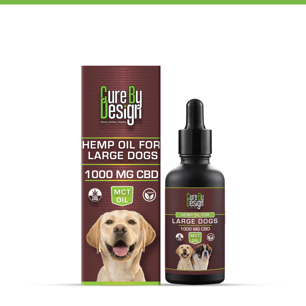 Cure By Design 1000mg CBD MCT Relief Oil for Large Dogs