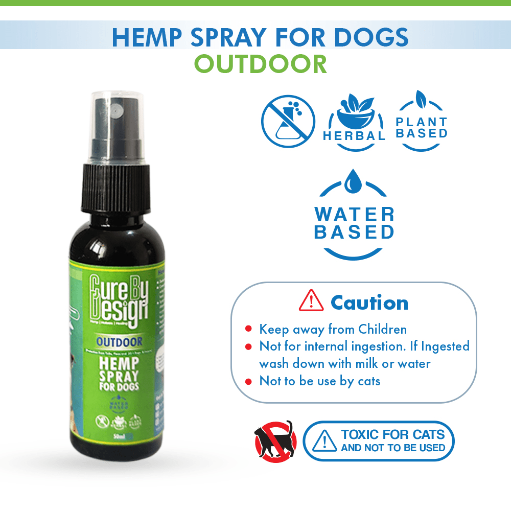 Cure By Design Outdoor Hemp Spray for Dogs
