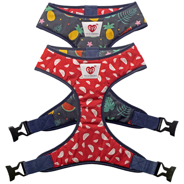 Pet And Parents Floral Watermelon Reversible Harness for Dogs