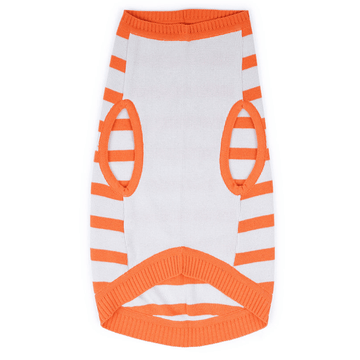 Dear Pet Stripes Pullover for Dogs (Cream & Orange)