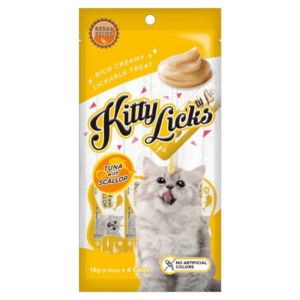 Me O Creamy Chicken & Liver and  Kitty Licks Tuna Scallop Cat Treats Combo