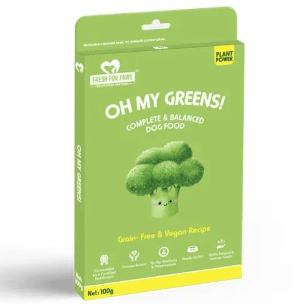 Fresh For Paws Oh My Greens Wet Food and Waggy Zone Green Apple & Pink Guava Ice Cream for Dogs Combo