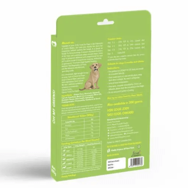Fresh For Paws Oh My Greens Wet Food and Waggy Zone Green Apple & Pink Guava Ice Cream for Dogs Combo