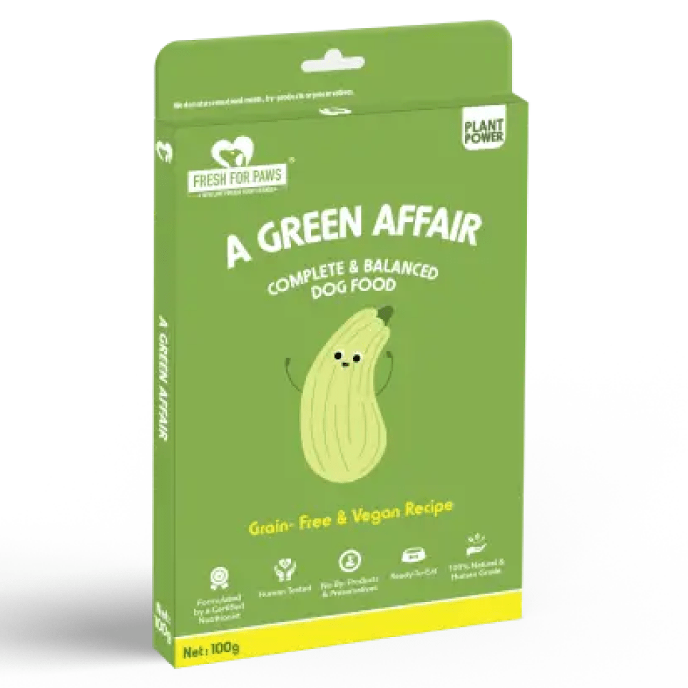 Fresh For Paws A Green Affair Wet Food and Waggy Zone Banana and Pink Guava Ice Cream for Dogs Combo