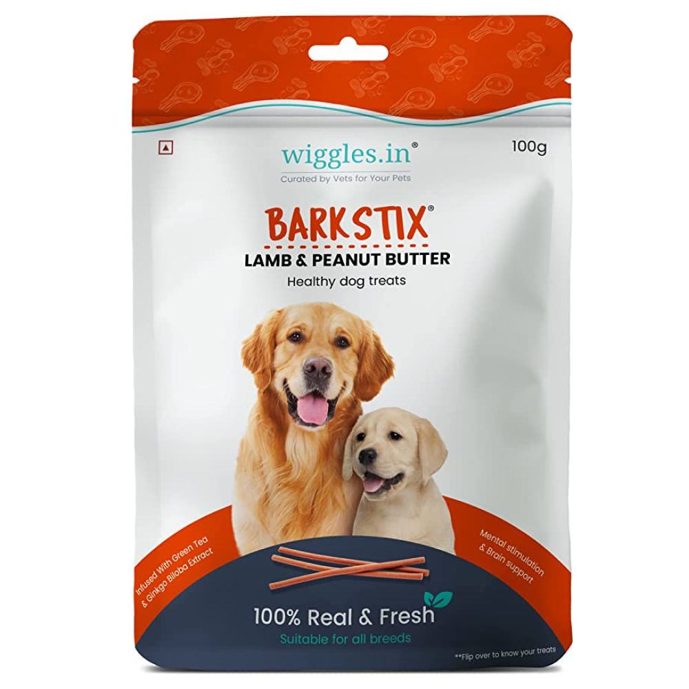 Wiggles Barkstix Lamb & Peanut Butter Dog Treats