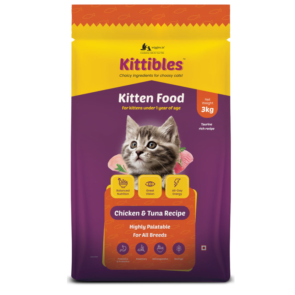 Wiggles Kittibles Chicken & Tuna Kitten Dry Food
