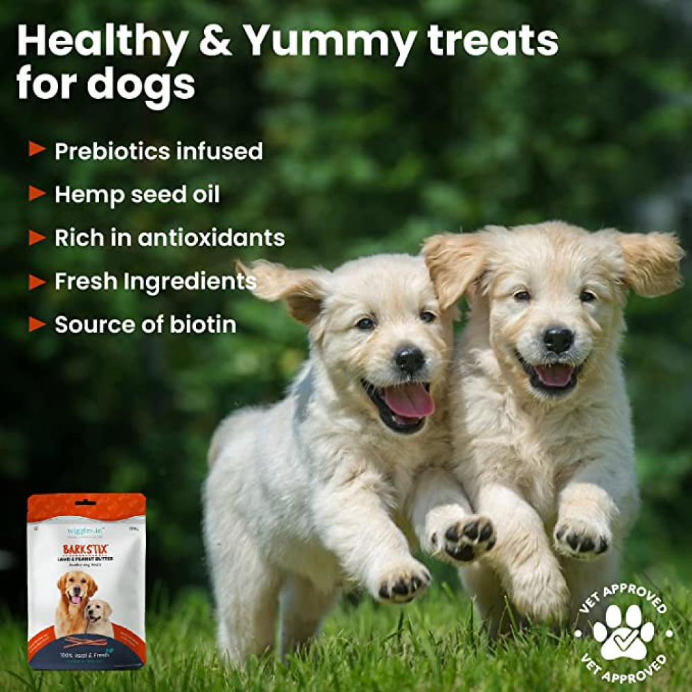 Wiggles Barkstix Lamb & Peanut Butter Dog Treats