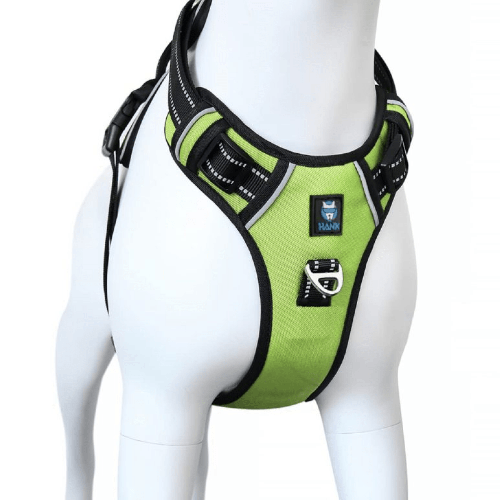 Hank 3M Reflective Harness for Puller Dogs (Neon Green)